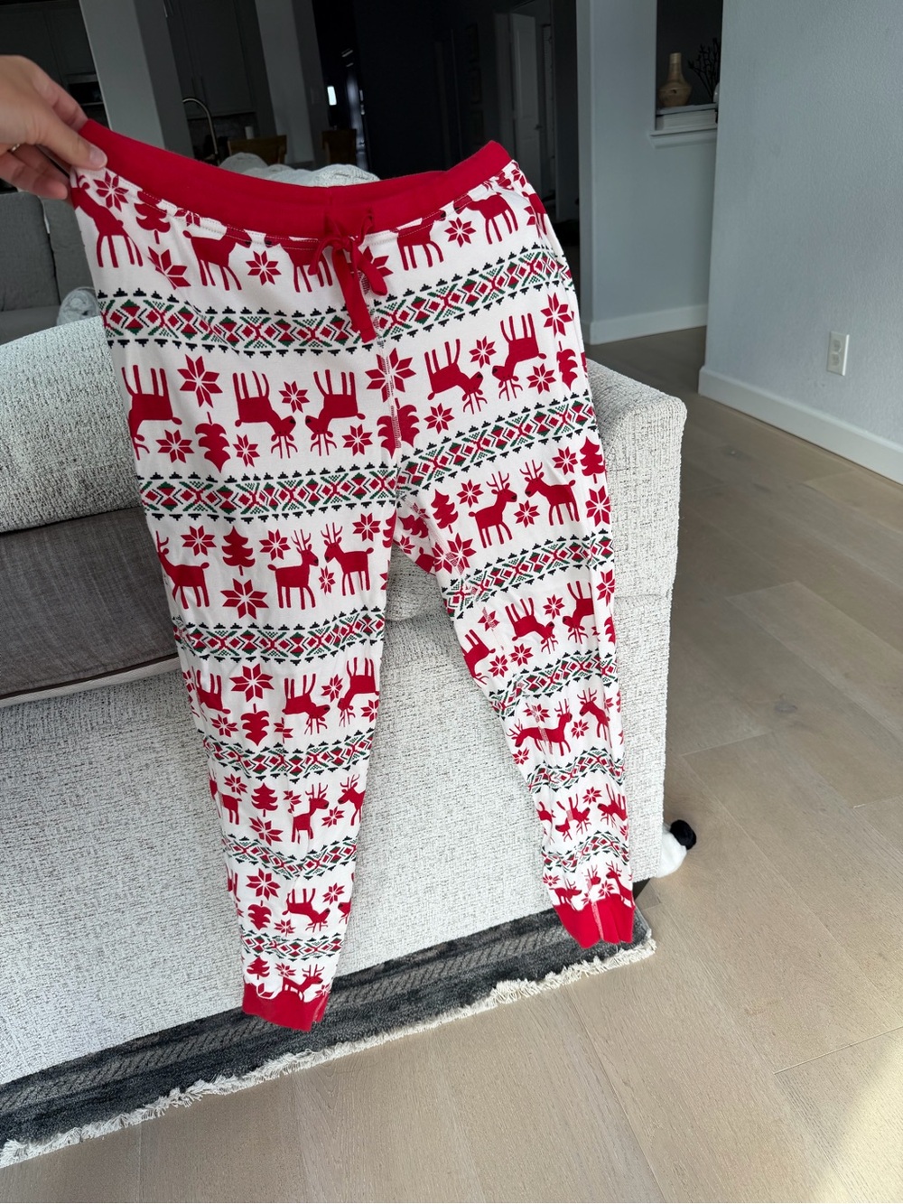 Hanna Andersson Women’s Holiday Reindeer Pajama Bottoms Jogger style